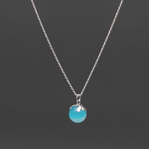 collana cordoncino blu edition argento