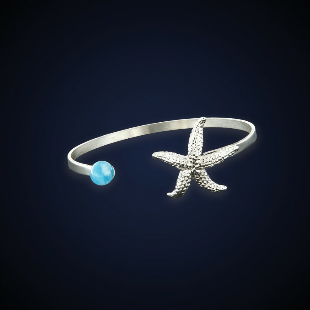 Bracciale rigido "Stella Marina" Blu Edition