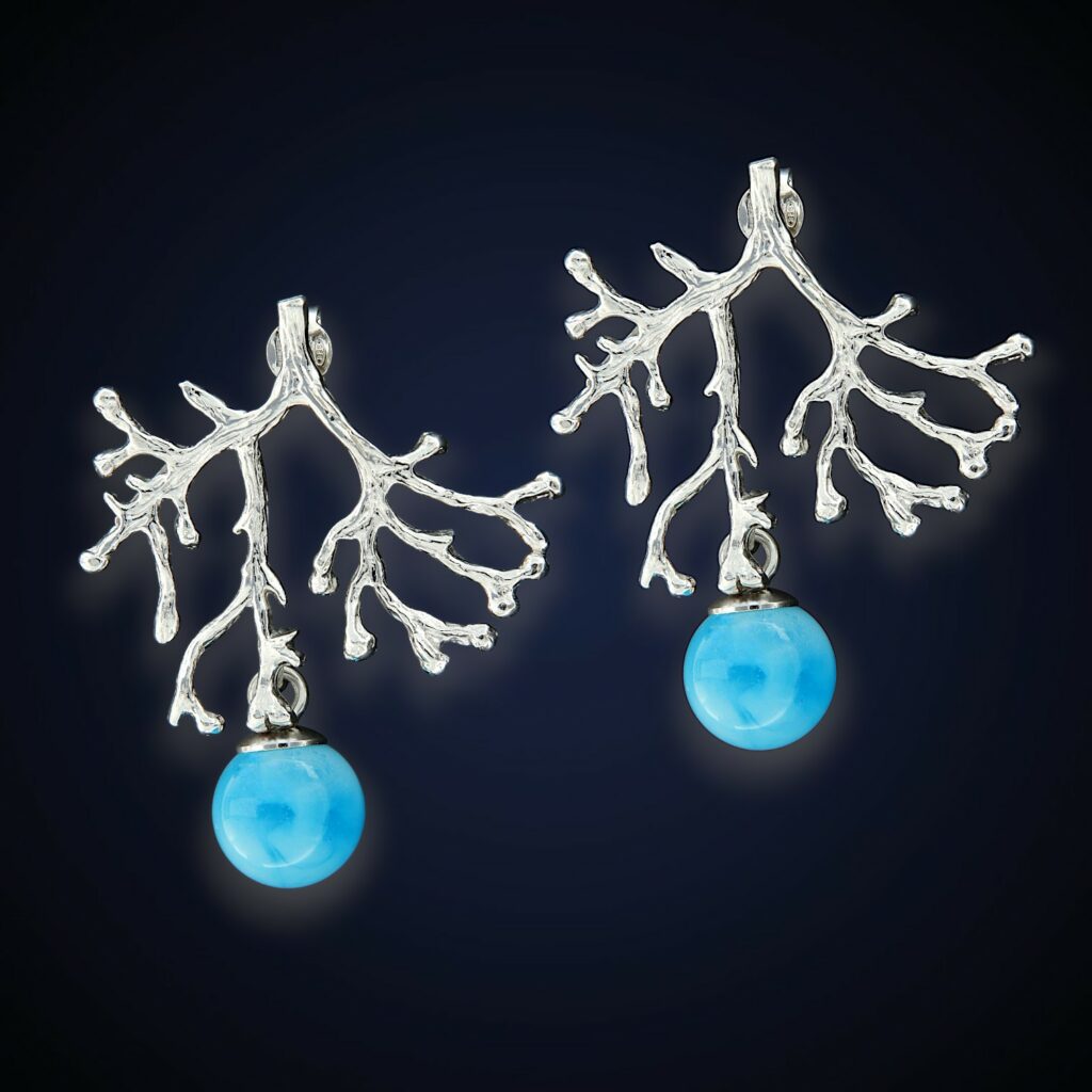 Orecchini "Corallo" Blu Edition