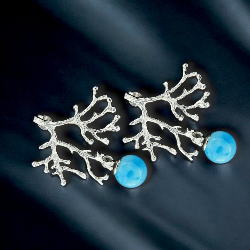 Orecchini "Corallo" Blu Edition