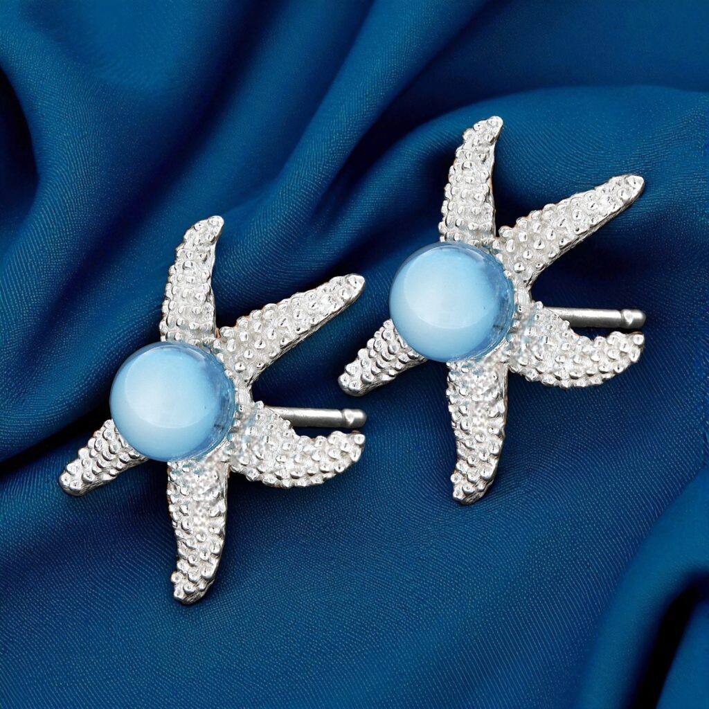 Orecchini Lobo "Stella Marina" - Blu Edition