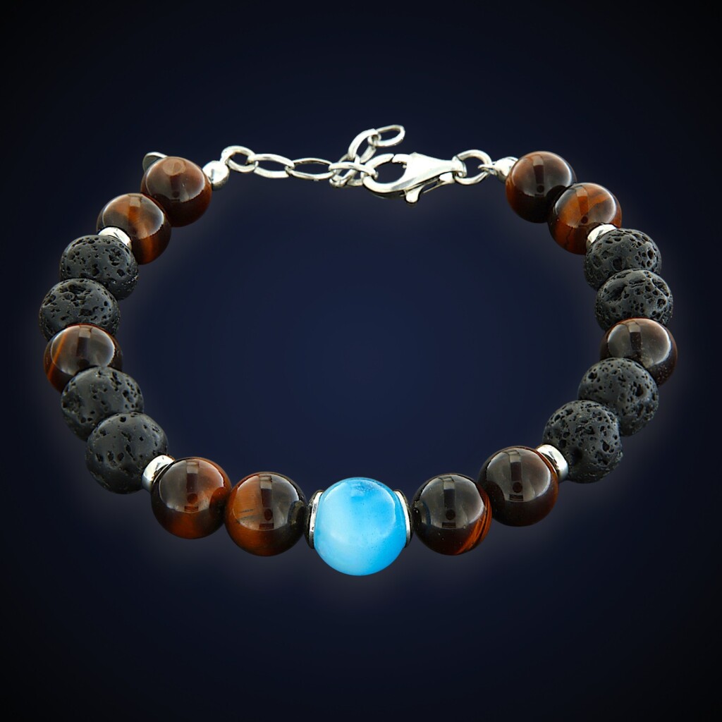 Bracciale Uomo "Pietre Dure" Blu Edition