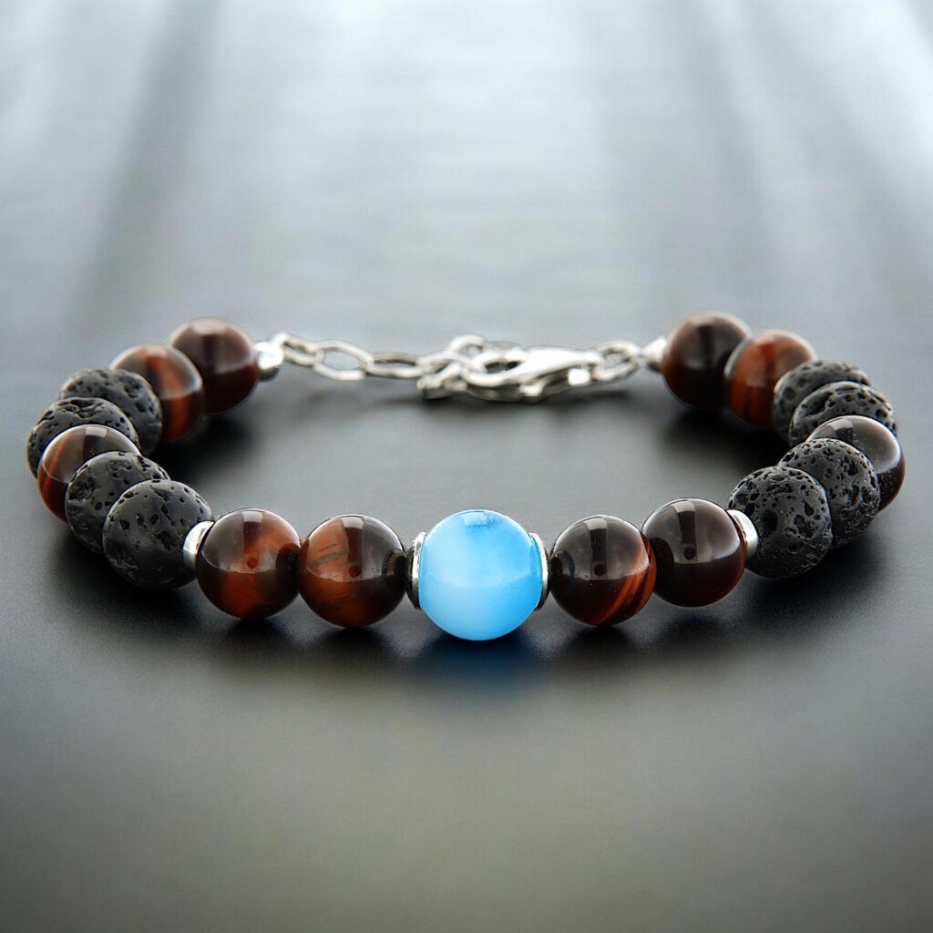 Bracciale Uomo "Pietre Dure" Blu Edition