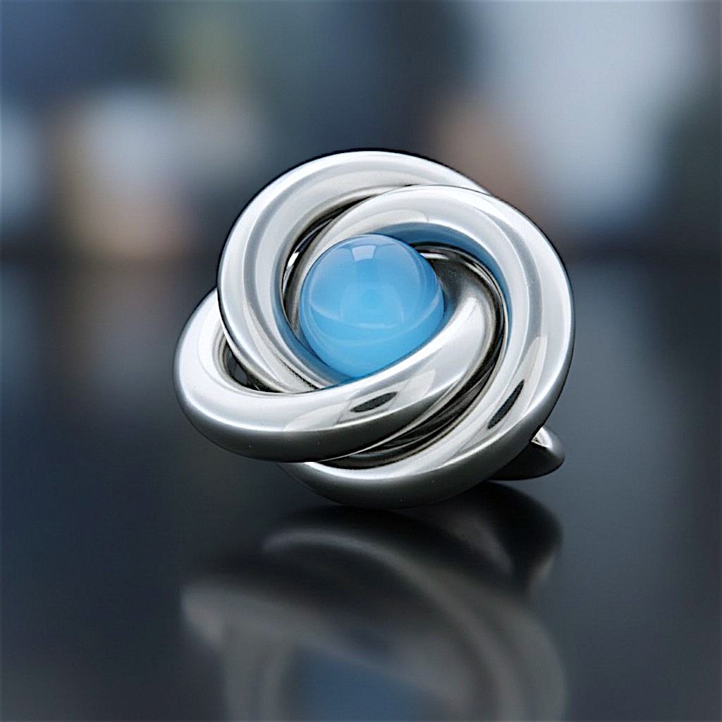 anello nodo blu arg dettaglio 2