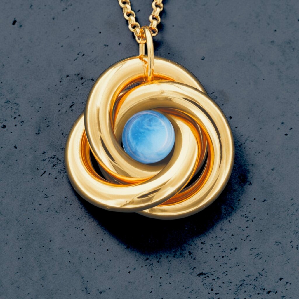 Collana "Nodo" Blu Edition - Dorata