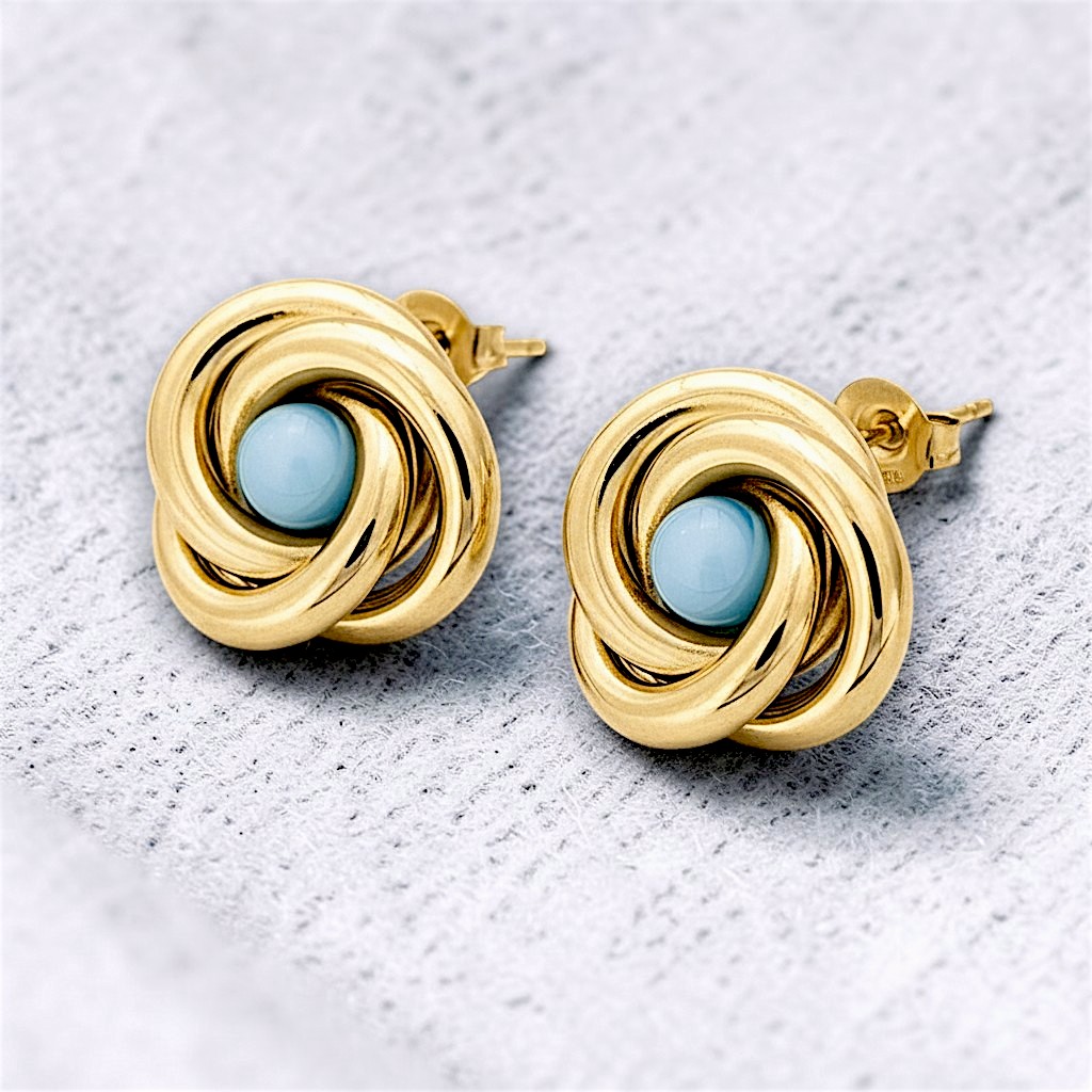 Orecchini "Nodo" Lobo Blu Edition - Dorati